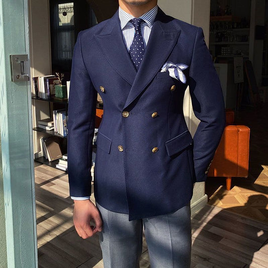 Casual Business All-match Double Breasted Suit Jacket